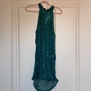 Sequin emerald green dress